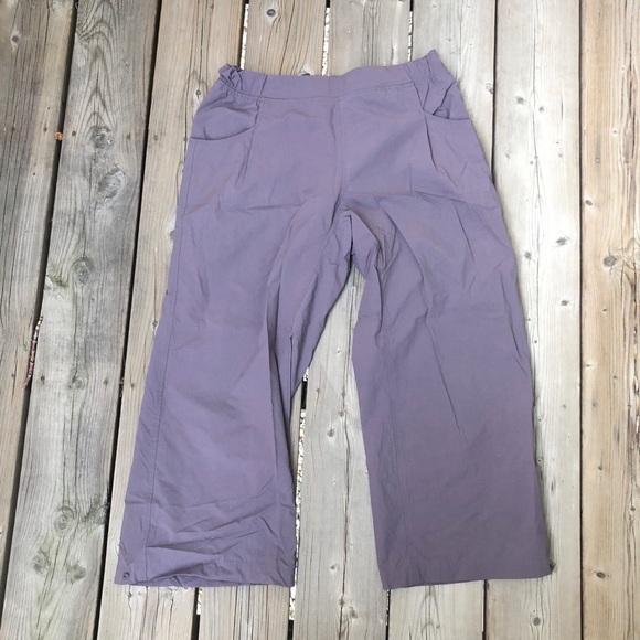 Mountain hardware purple cropped outdoor pants 3/4 length size m hiking - Picture 1 of 7